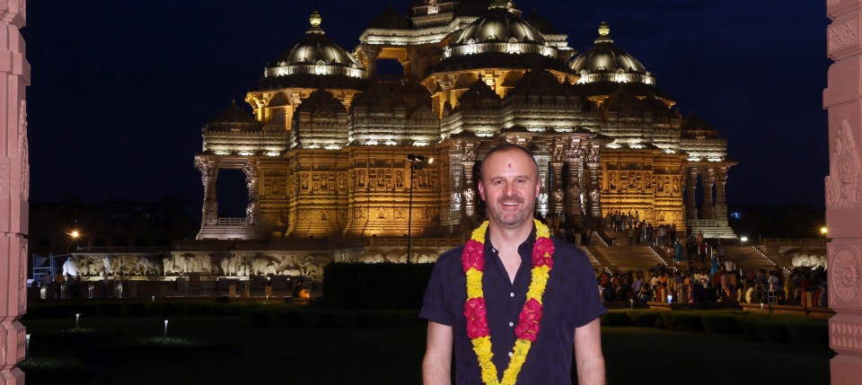 Chief Minister of the Australian Capital Territory Andrew Barr visited Swaminarayan Akshardham in New Delhi